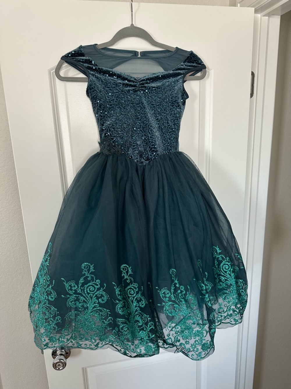 Teal Sparkle Tulle Dance Costume